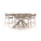 Bellagio Nova Siri/ROUGH-Y Ellips 240 cm Gartenbar-Set 7-teilig