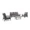 Tierra Outdoor Musone Sessel-Sofa Lounge-Set 4-teilig 5-Sitzer verstellbar