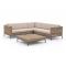 ROUGH-D Ecklounge-Set 4-teilig 5-Sitzer