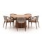 Bellagio Brasimone/Santa Severina ø 150 cm Gartenmöbel-Set 6-teilig stapelbar