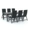 Bellagio Fermo/Fidenza 220 cm Gartenmöbel-Set 7-teilig verstellbar