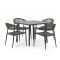 Manifesto Belpasso/Sora ø 90 cm Gartenmöbel-Set 5-teilig stapelbar
