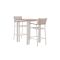 Bellagio Roma/Fidenza 80 cm Gartenbar-Set 3-teilig