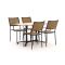 Forza Artone/Canzo 120 cm Gartenmöbel- Set 5-teilig stapelbar