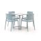 Forza Sile/Canzo 80 cm Gartenmöbel-Set 5-teilig stapelbar klappbar