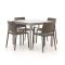 Forza Sile/Sestino 90 cm Gartenmöbel-Set 5-teilig stapelbar