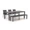 R&S Design Altea/Fidenza 220 cm Gartenmöbel-Set mit Bank 5-teilig stapelbar