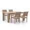 ROUGH-S/ROUGH-X 180 cm Gartenmöbel-Set 5-teilig stapelbar