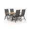 Bellagio Lugo/Canzo 140 cm Gartenmöbel-Set 5-teilig verstellbar