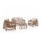 Manifesto Ortello/ROUGH-K Sessel-Sofa-Lounge-Set 5-teilig 4-Sitzer